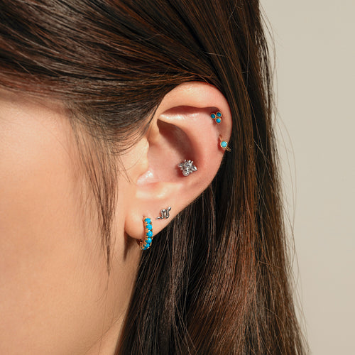 Color:White Gold
Option:Single
Option:Pair