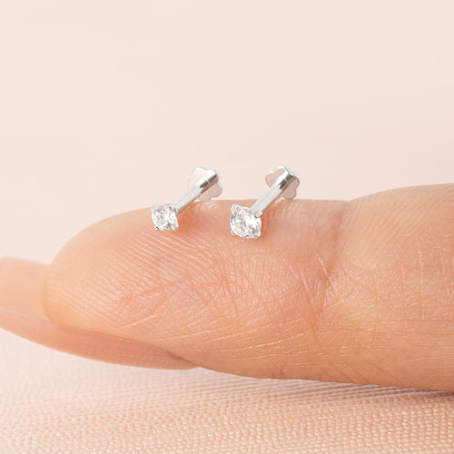 Color:White Gold
Option:Single
Option:Pair