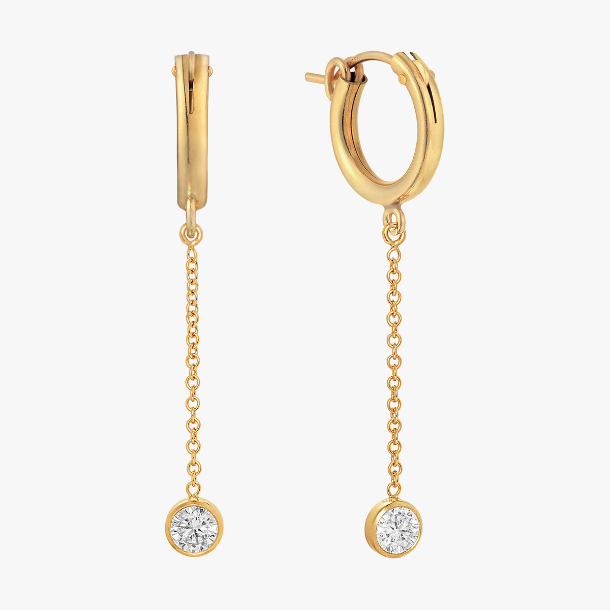 SLUYNZ Orecchini A Cerchio Con Catena In Argento 925 - Pendenti A Nappa Per Donne - Ipoallergenici (Oro/B-Gold)