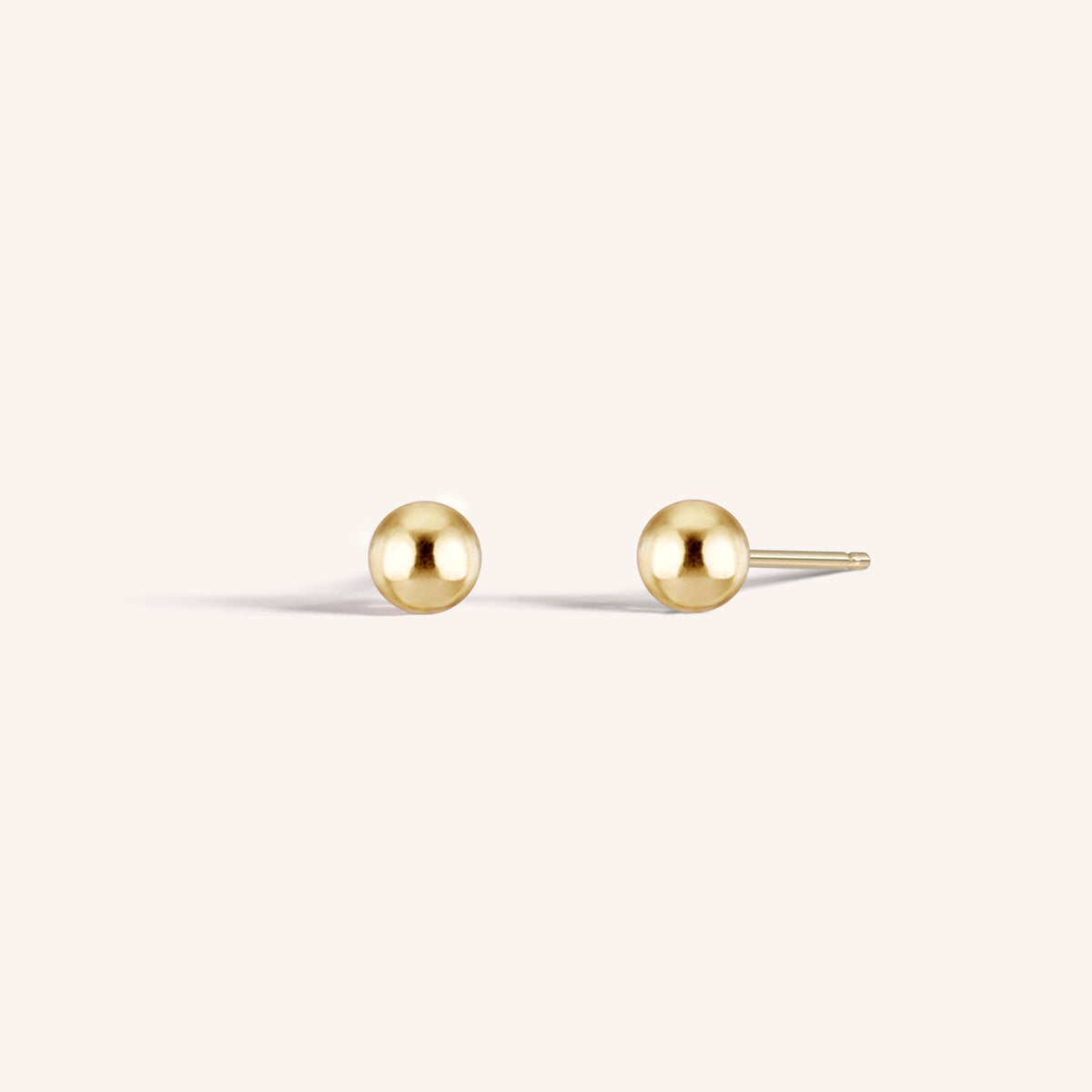 Anting Tusuk Bola Emas Padat 14K 4mm – J&CO Jewellery