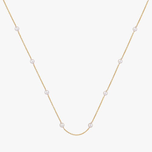 パールステーションチェーンネックレス