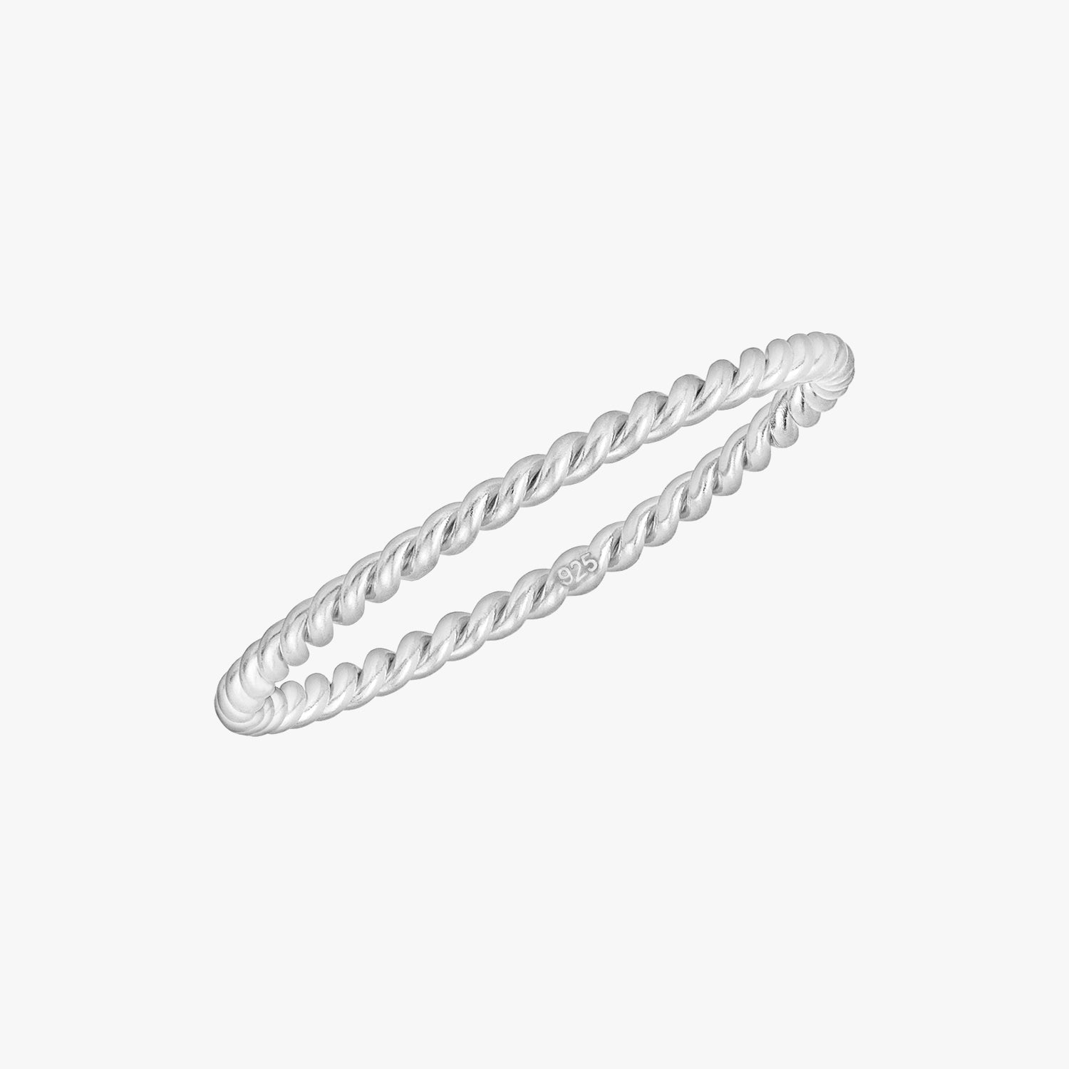 Skinny Twist Ring Sølv