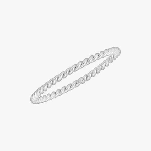 Skinny Twist Ring Sølv