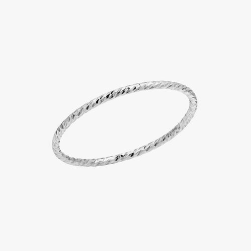 Sparkle Skinny Ring Sølv