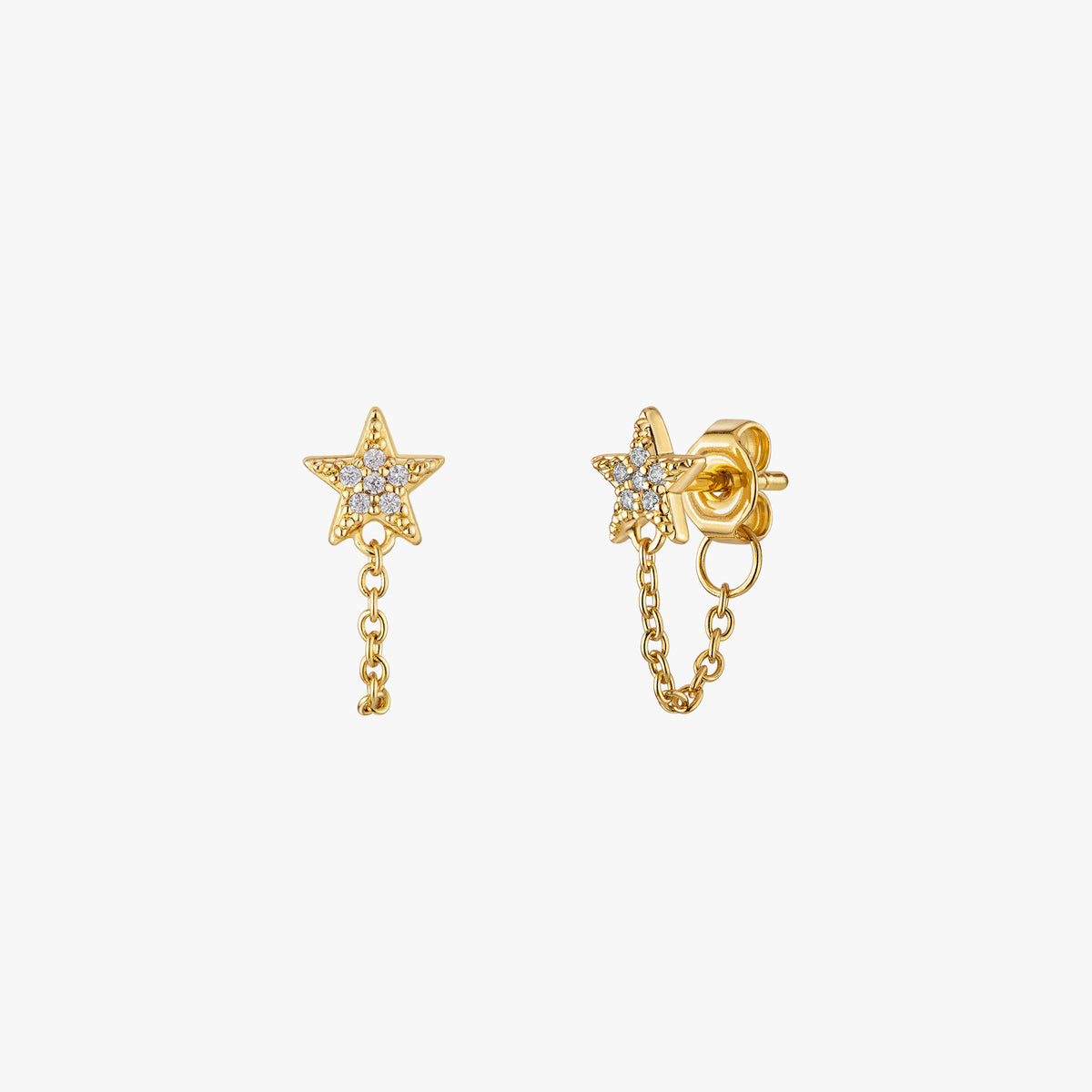 アクセサリー  ORDER SOLID STAR WITH PAVE CZ Pandora Pavé CZ Asymmetric Star Collier Necklace