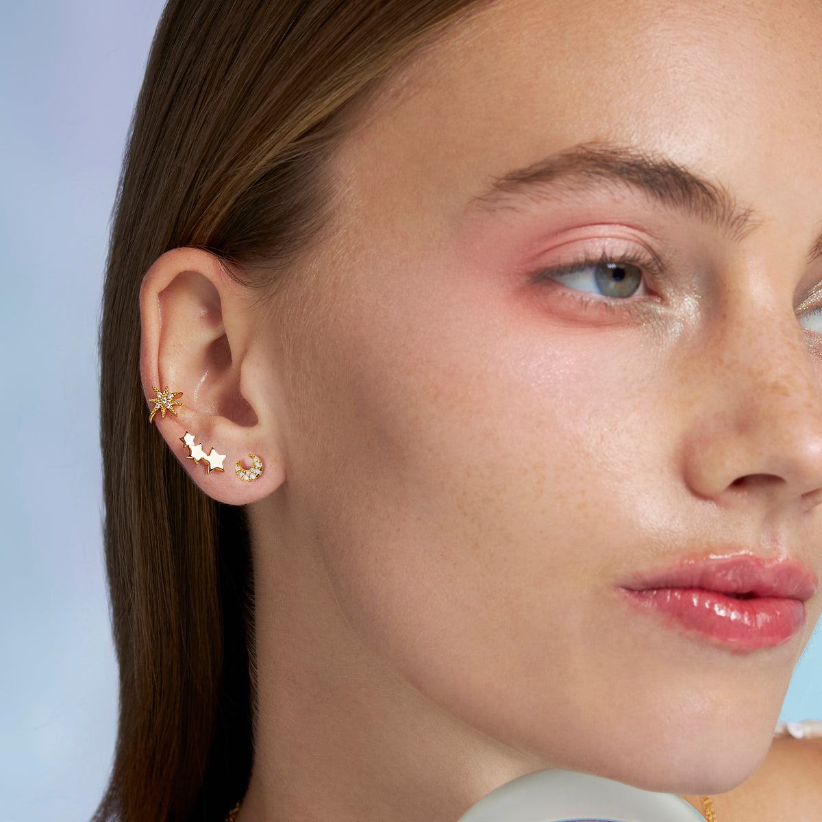 Flat Pierced Earring - Opal - – MONAKA jewellery
