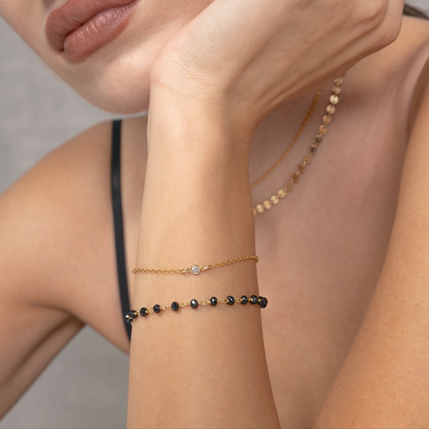 Bracciale con cornice scintillante