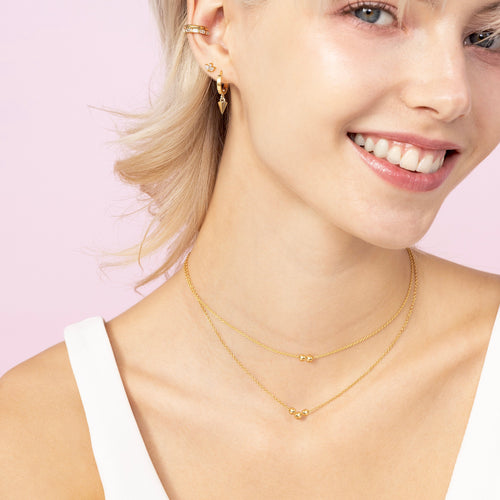 Gepersonaliseerde kralenketting goud