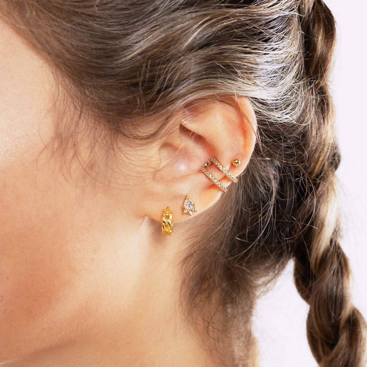 Cuban Chain Hoop Earrings