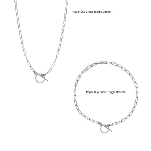 Gelang Rantai Klip Kertas Toggle