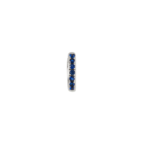 (Single) Sapphire Pave Huggie Hoop