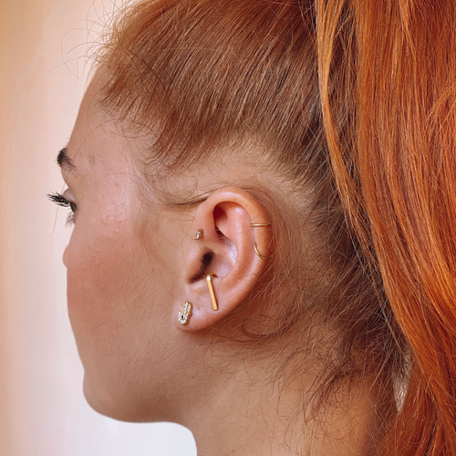 Cincin Klik Klasik Kecil Perak Sterling