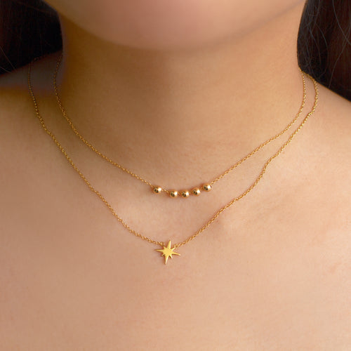 Gepersonaliseerde kralenketting goud