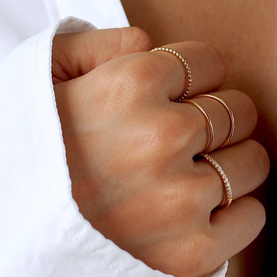 Bubble Ring 18K Women's Gold Ring – ZNZ Jewelry Affordagold