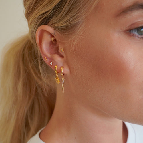 Kirurgisk stål hengslet clicker-ring 8mm