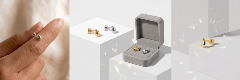 Demi-Fine Flatback Earrings
