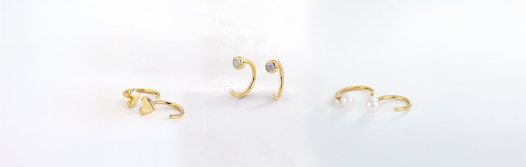 Open Huggie Earrings