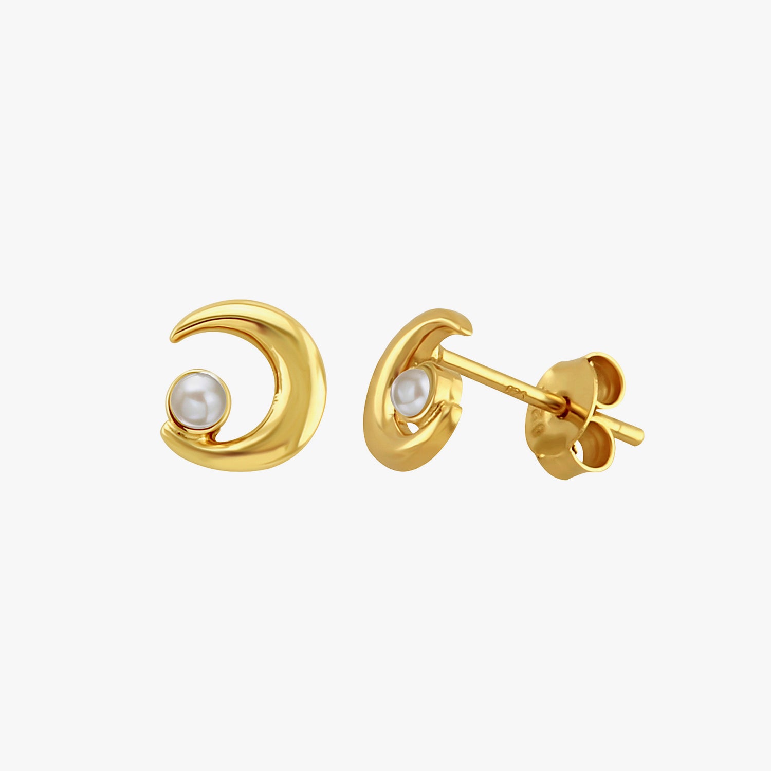 Moon Phrase Stud Earrings