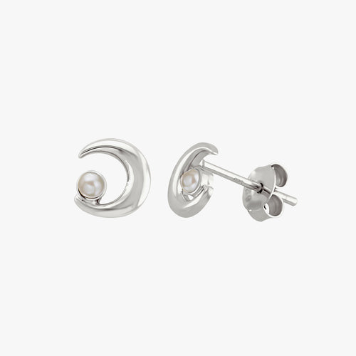 Moon Phrase Stud Earrings