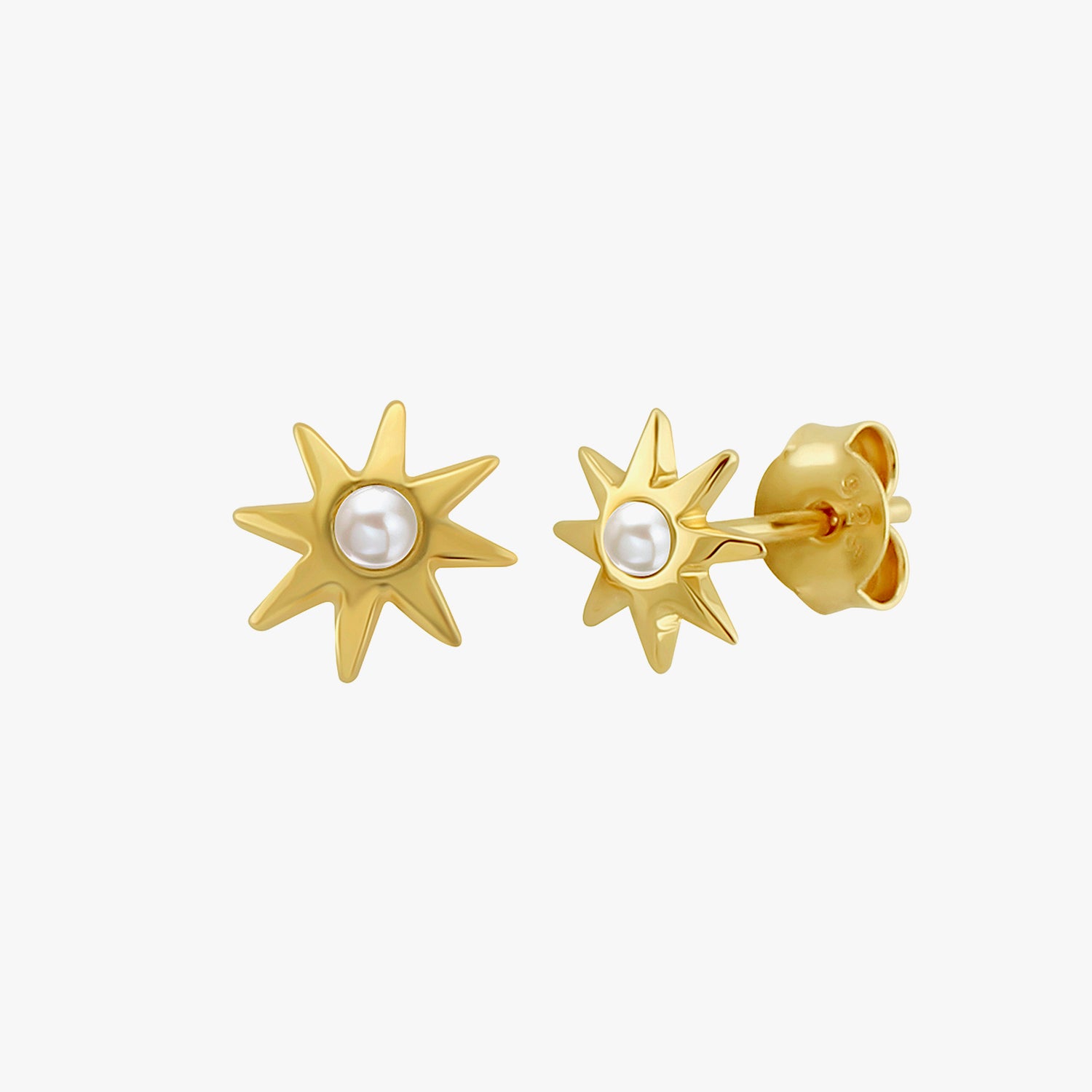 Sun Phrase Stud Earrings