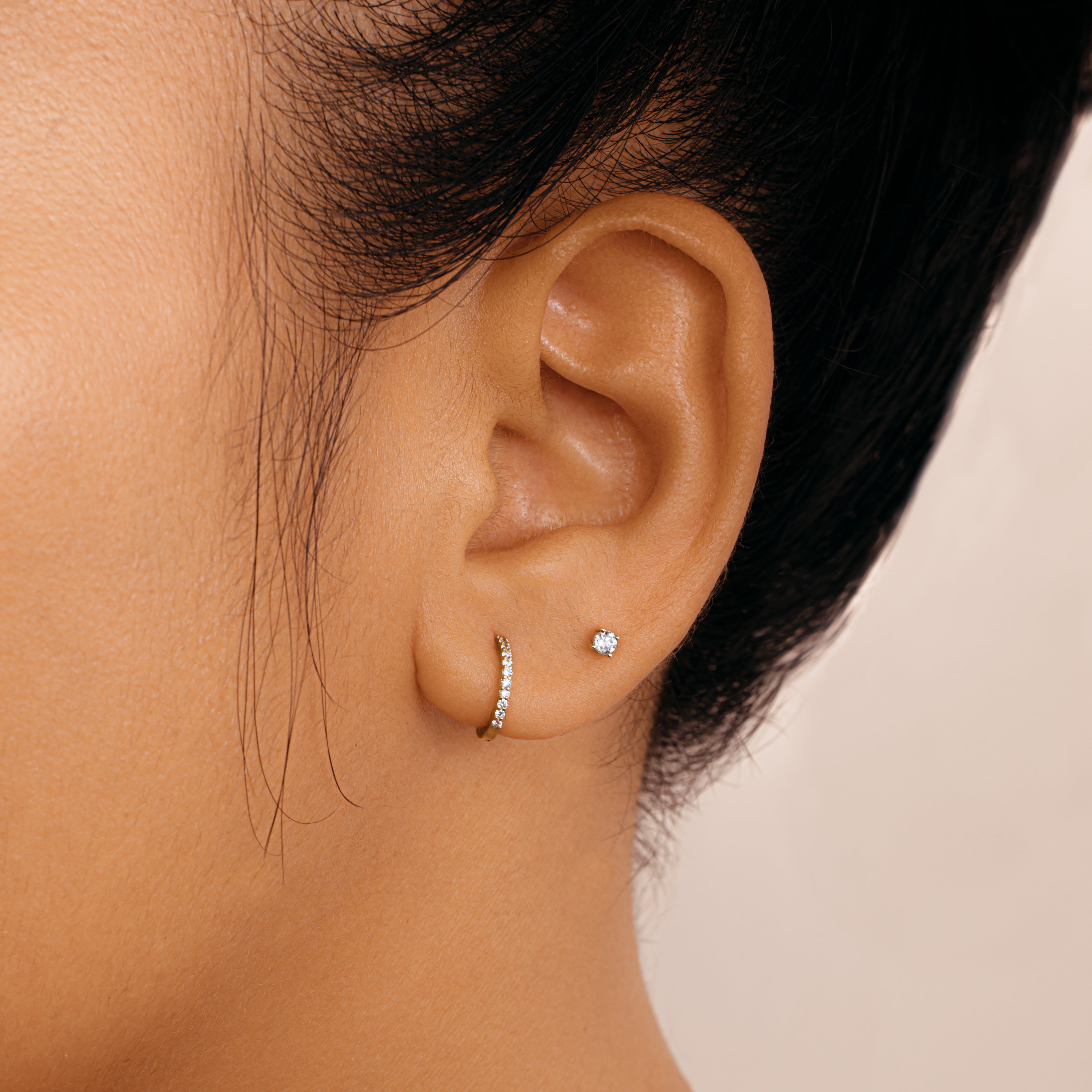 Diamond piercing studs for babies store