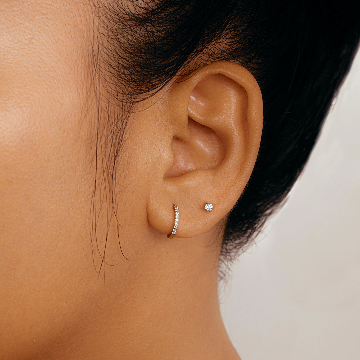 10mm diamond hoop on sale earrings