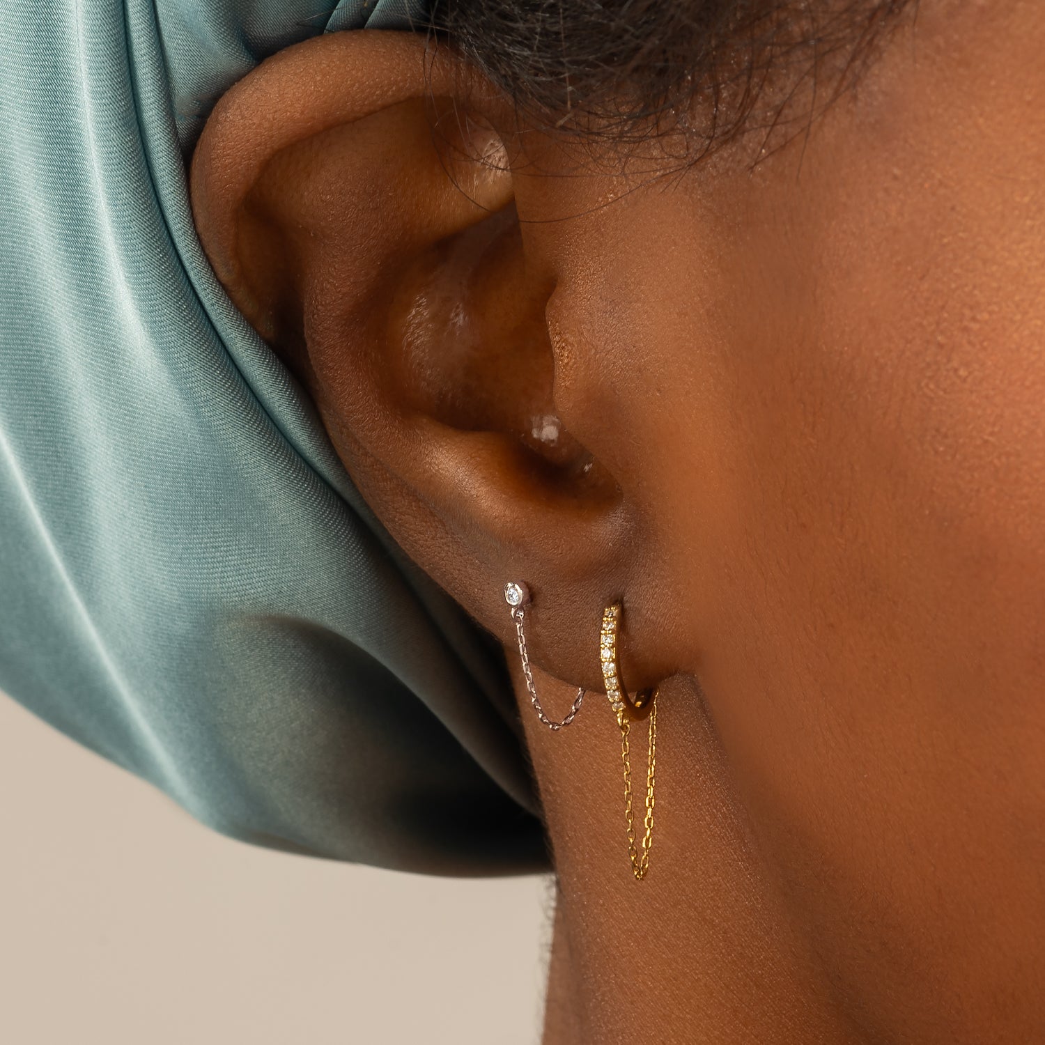 Long single store chain earrings