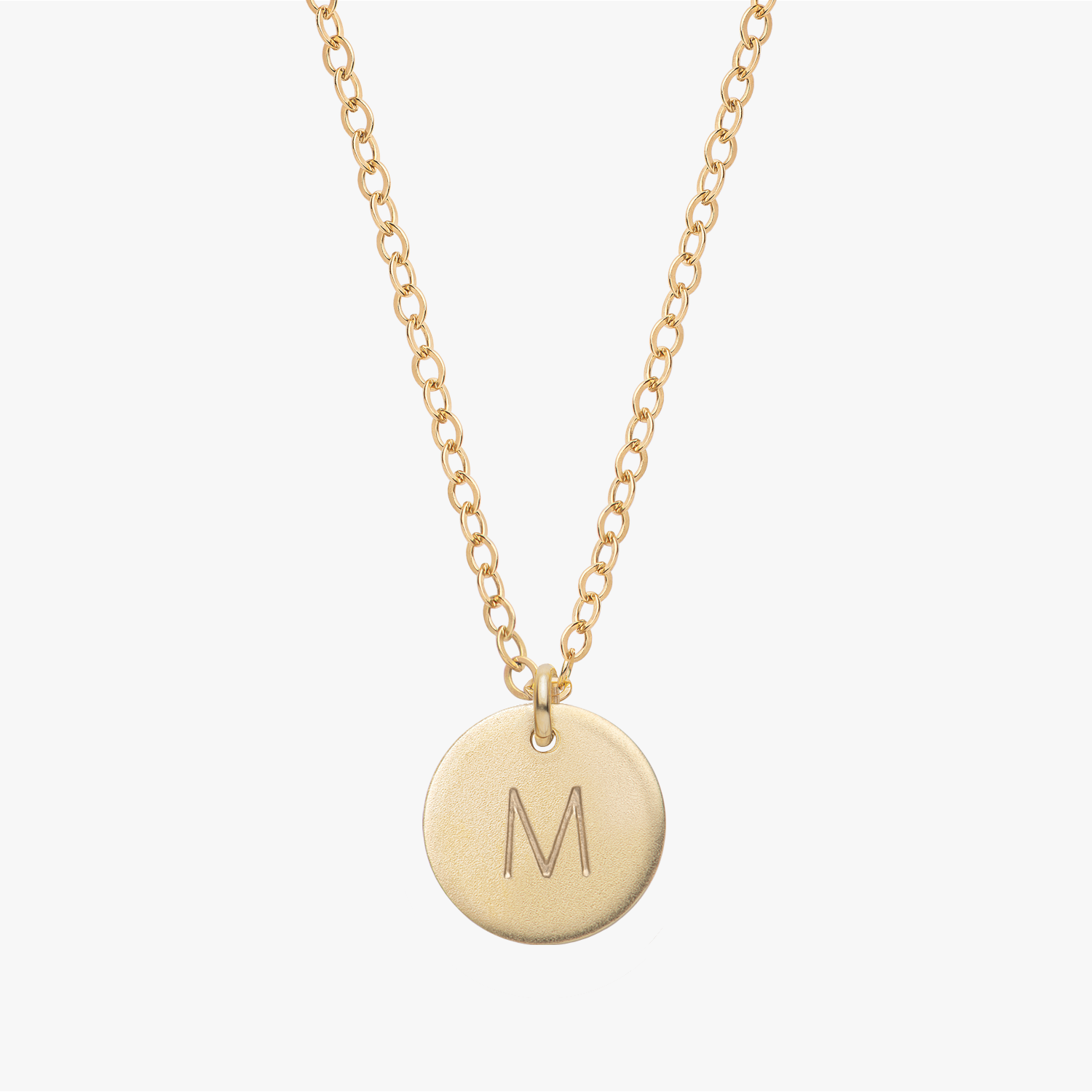 Personalized Disc Necklace Gold