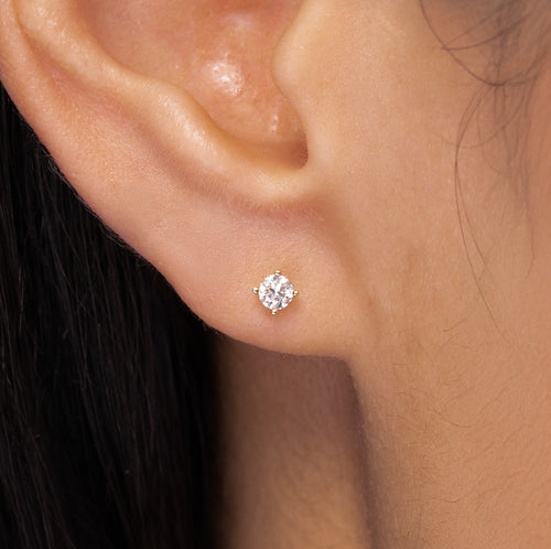 Sparkly Tiny Stud Earrings 2.5mm