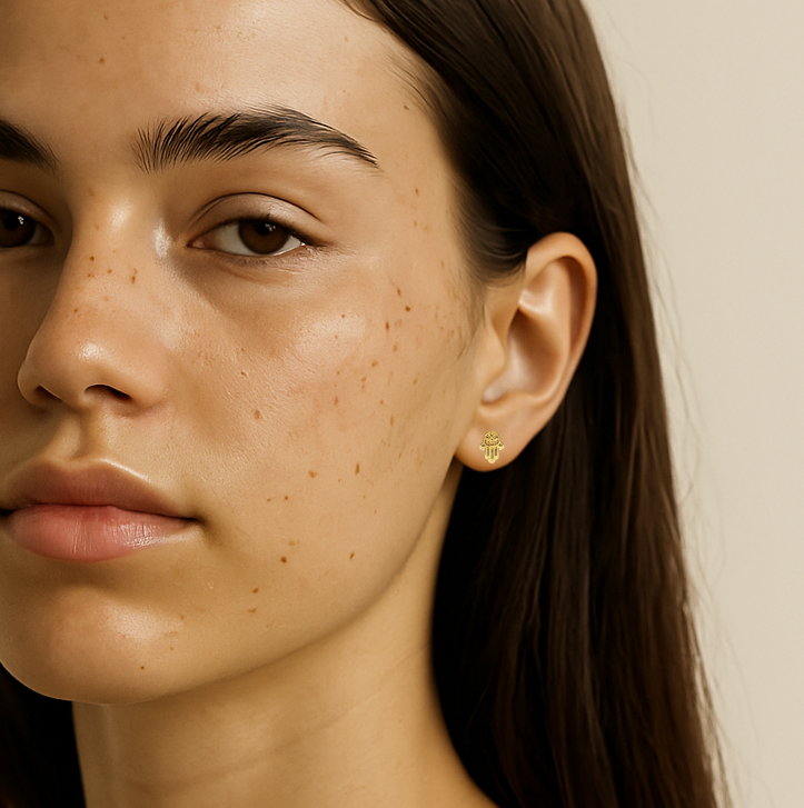 Pendientes de sementales de hamsa de amuleto