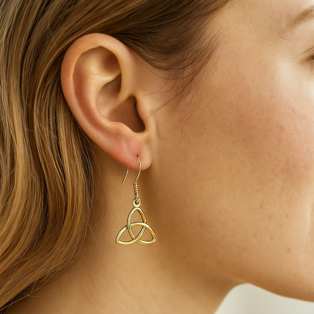 Keltische Tri Drop Oorbellen