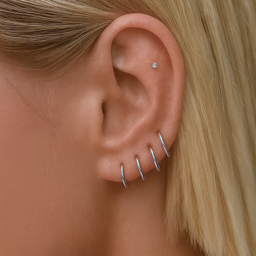 Basis Stalen Naadloze Clicker Ring 7mm