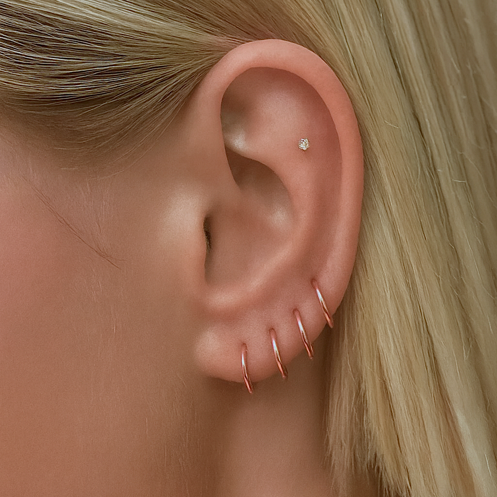 Mini Stål Sømløs Clicker Ring 6mm