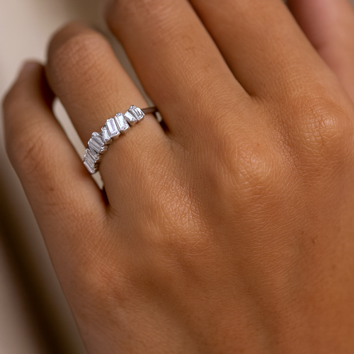 Silver Baguette Baguette adornado