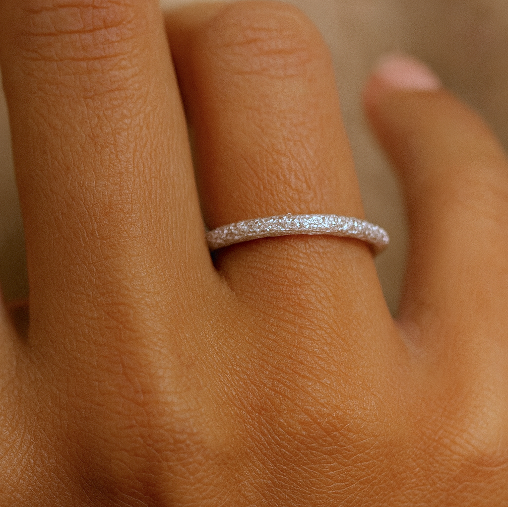 Vintage Finish -Stapelring Silber