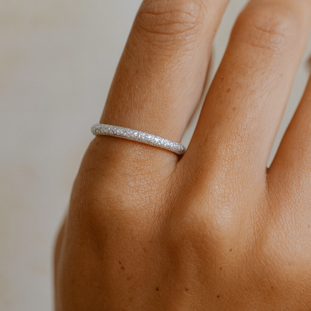 Vintage Finish -Stapelring Silber