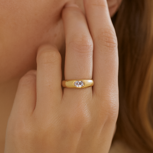 Marquise Dome Ring Gold