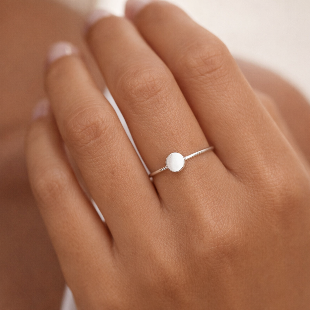 Mini Disc Stable Ring Sølv