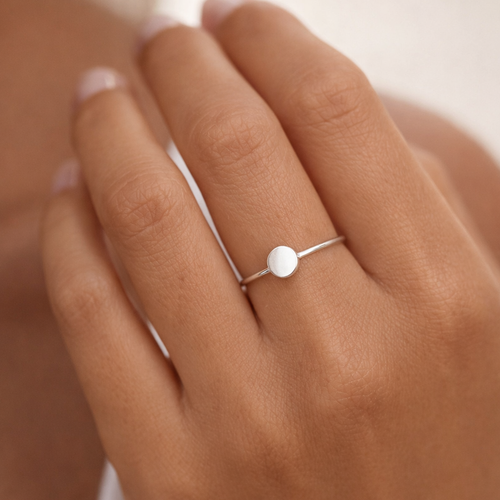 Mini Disc Stable Ring Sølv