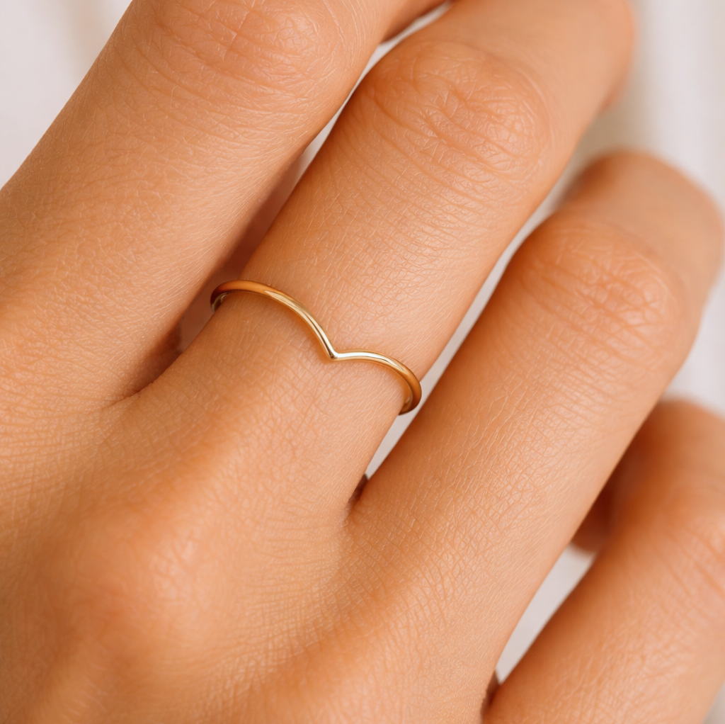 人字形戒指 黃金