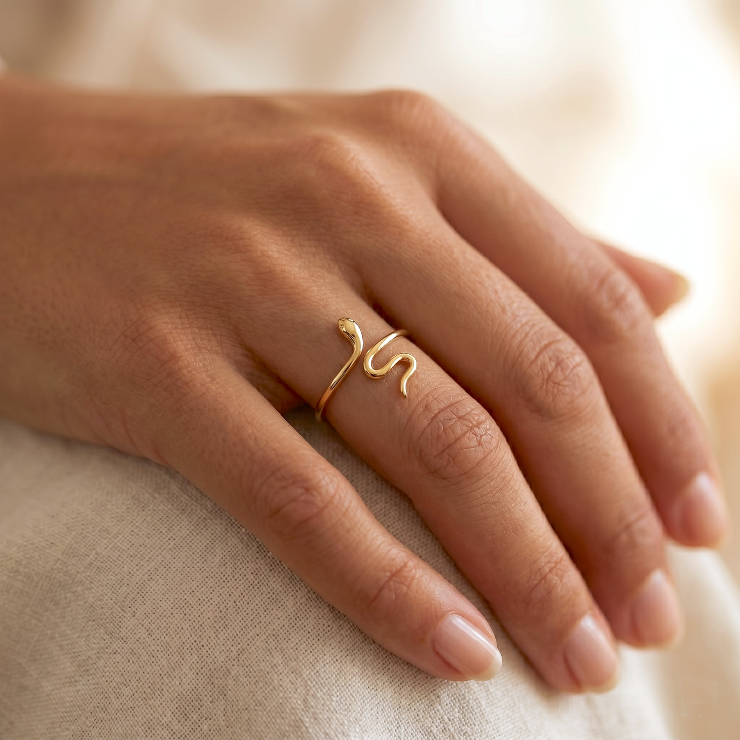Slange Glider Ring Guld