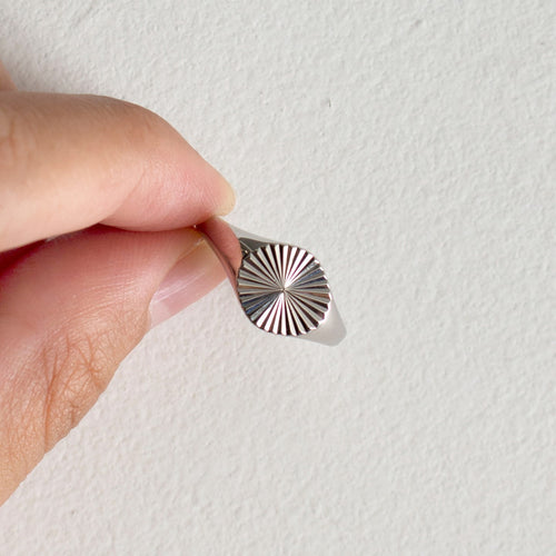 Sunbeam Disc Ring Sølv