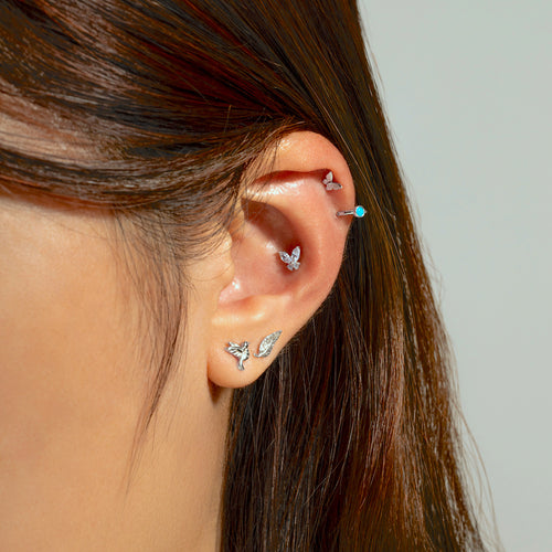 Color:White Gold|Option:Single Color:White Gold|Option:Pair