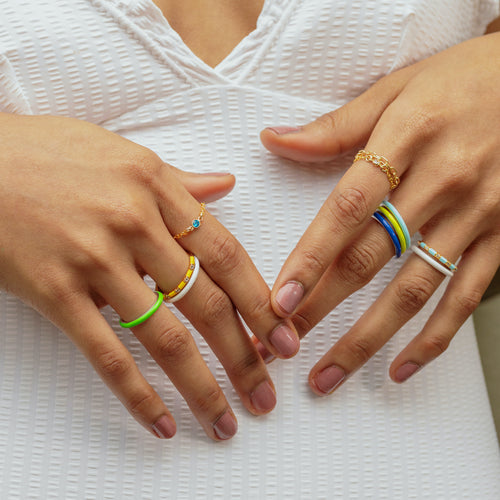 Classic Green Stacker Ring