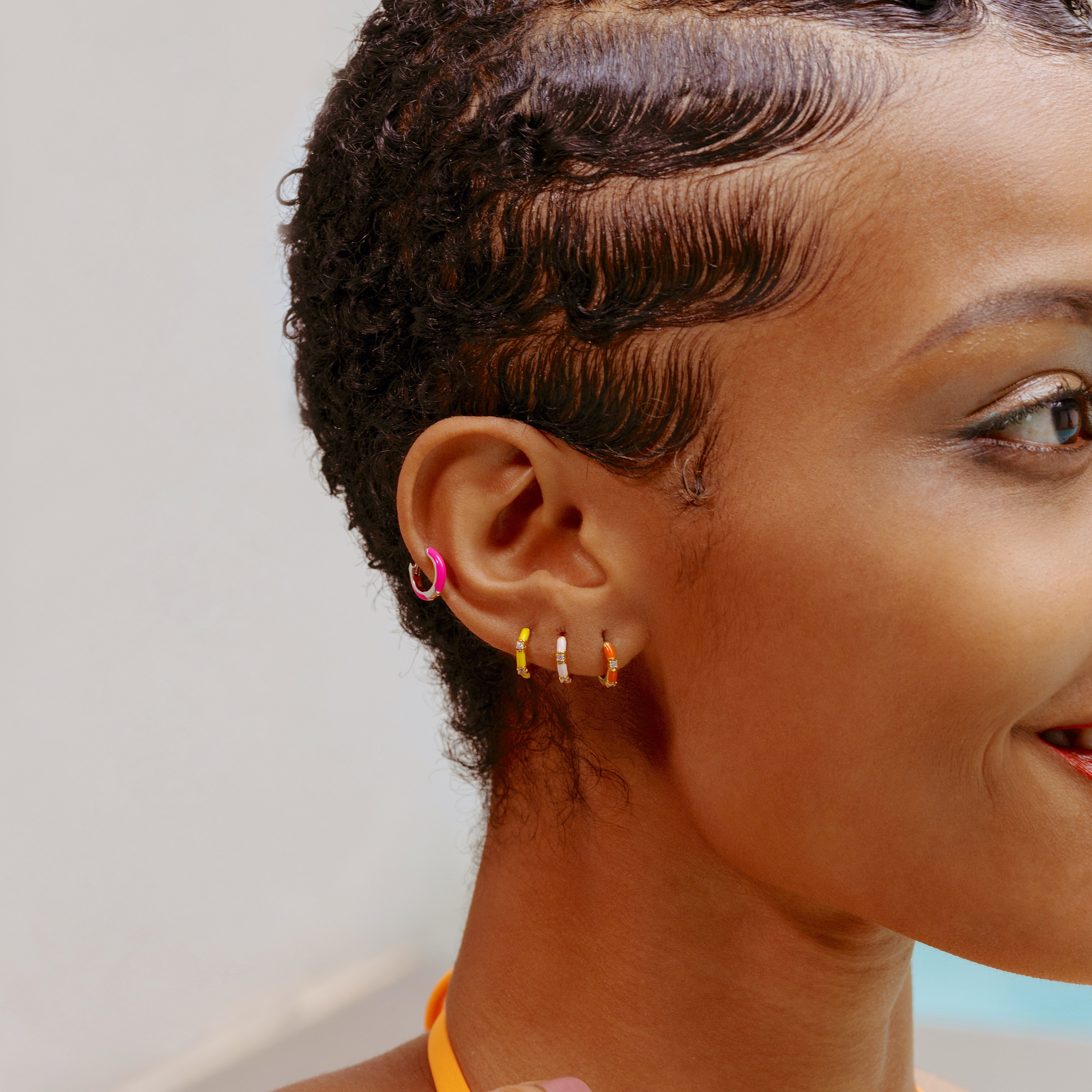 Lemon Yellow CZ Huggie Hoop – J&CO Jewellery