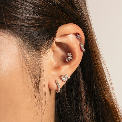 Color:White Gold|Option:Single Color:White Gold|Option:Pair