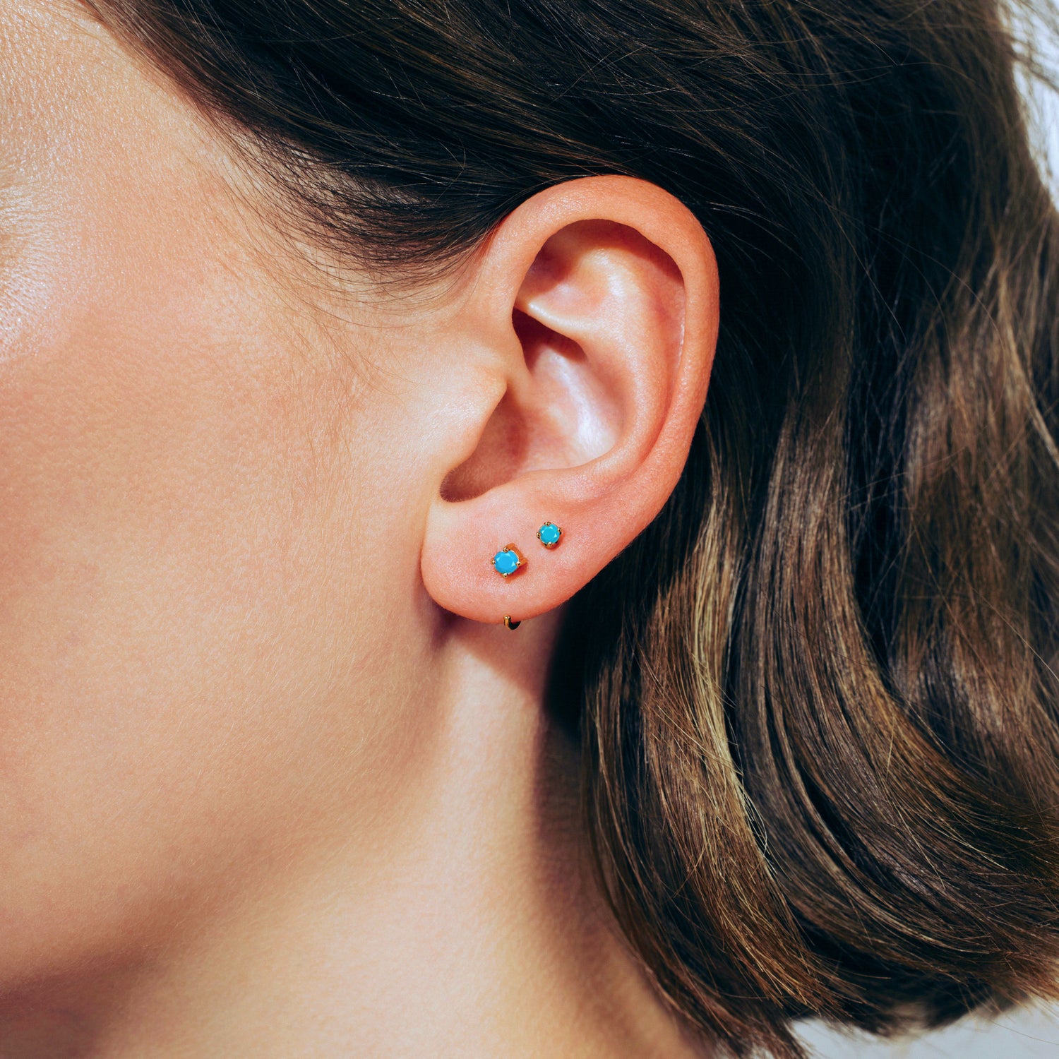 Samuel B. Sleeping Beauty Turquoise Stud Earrings | nazariandiamonds