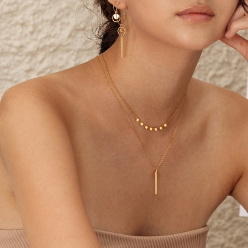 Sleek Vertical Bar Necklace