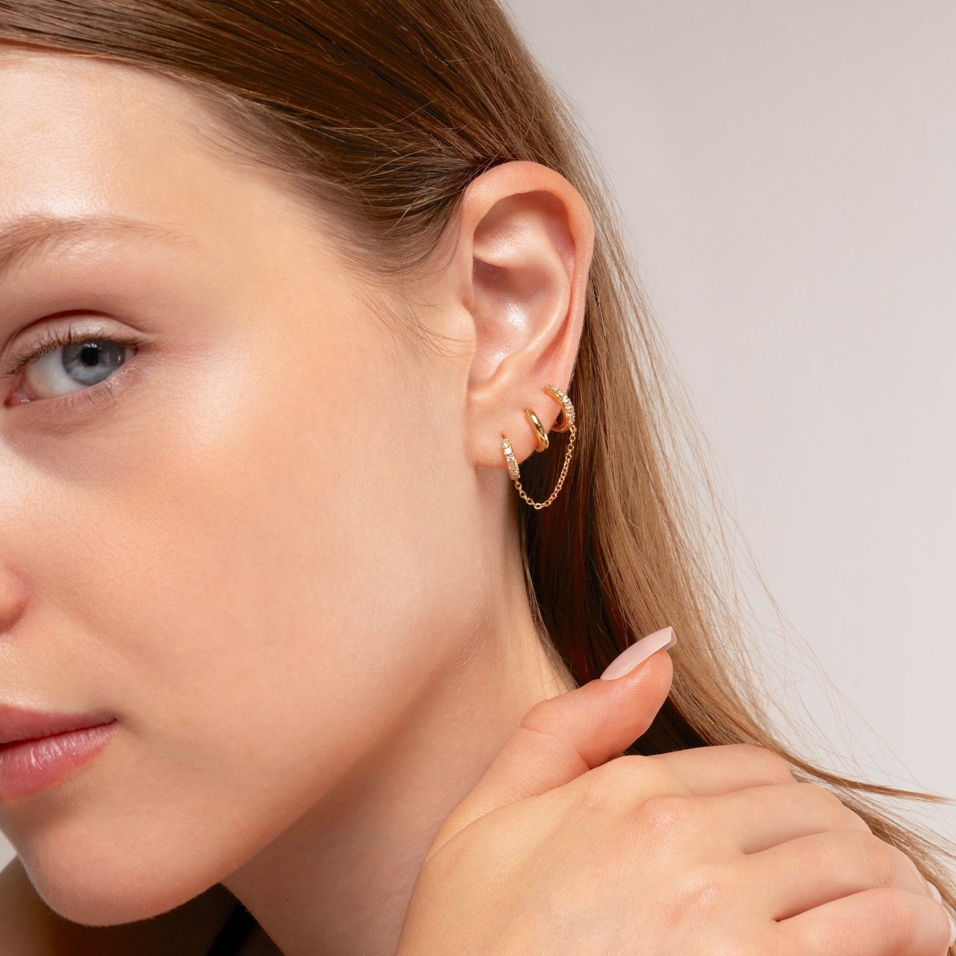 Simple huggie earrings hotsell