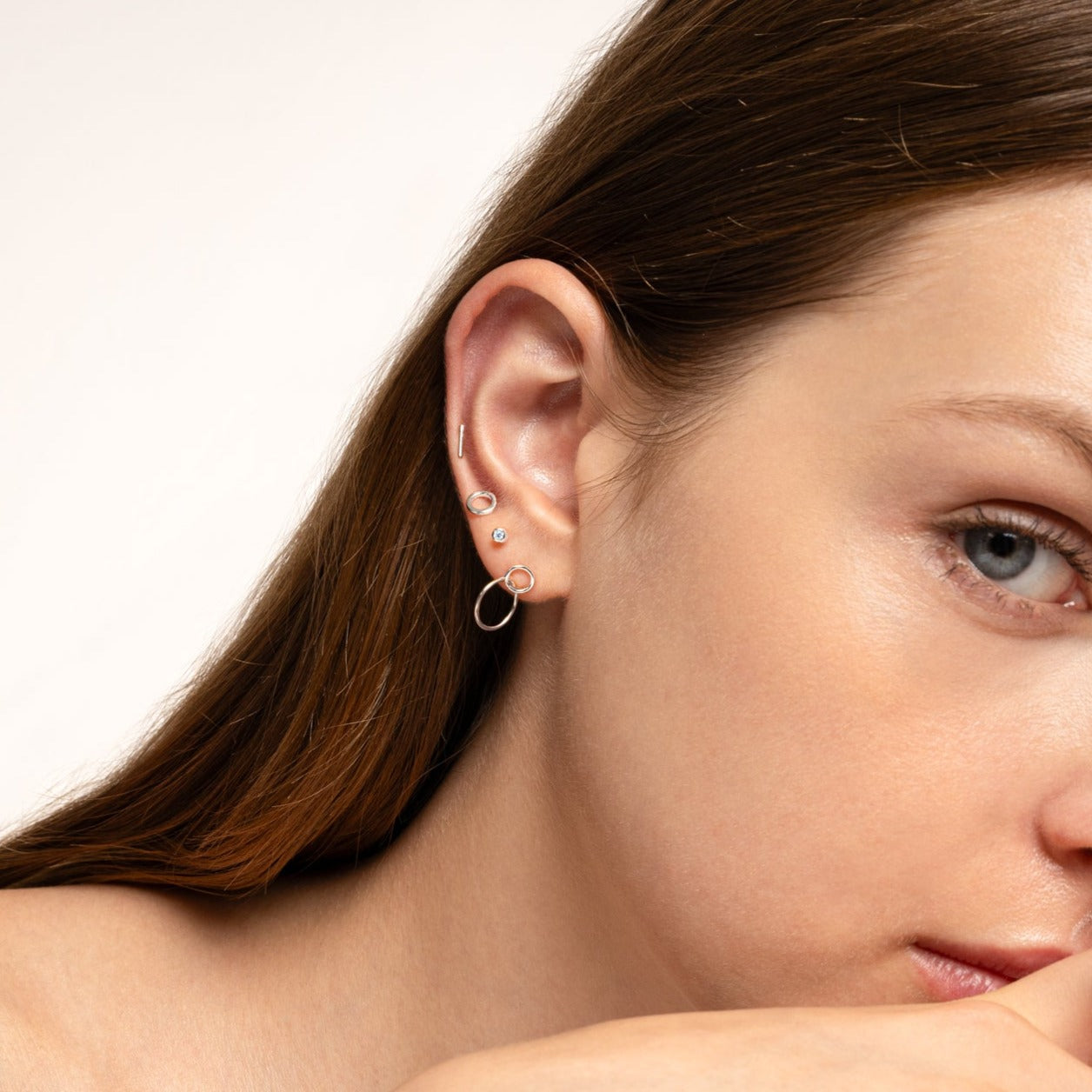 ミニサークルスタッドイヤリング